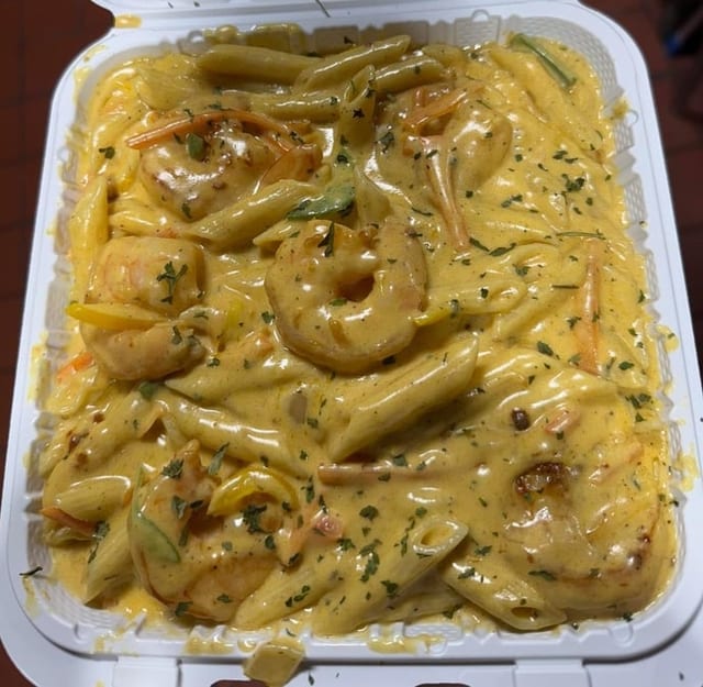 Grilled Shrimp Pasta.